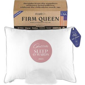 FluffCo -  Down Alternative Pillow - Standard Firm -  White
